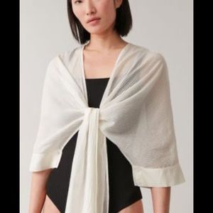 COS cropped shirt shawl -